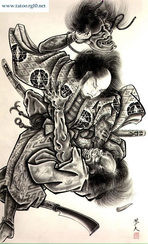 Tatuagem, desenho samurai